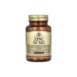 Solgar, Zinc, 50 mg, 100 comprimidos