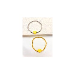 Pulsera Yellow Heart Acero