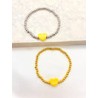 Pulsera Yellow Heart Acero
