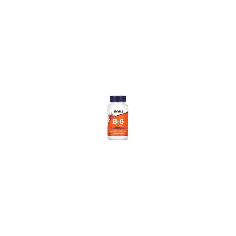 NOW Foods, B6, 100 mg, 100 cápsulas vegetales