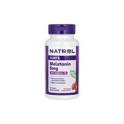 Natrol, Melatonina, Disolución rápida, Fresa, 5mg, 90comprimidos