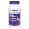 Natrol, Biotina, Disolución rápida, Máxima concentración, Fresa, 10.000mcg, 60comprimidos
