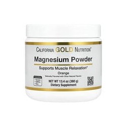 California Gold Nutrition, Magnesio en polvo para preparar bebidas, Explosión de naranja, 380g (13,4oz)