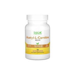 Super Nutrition, Acetil-L-carnitina, 500mg, 60cápsulas vegetales
