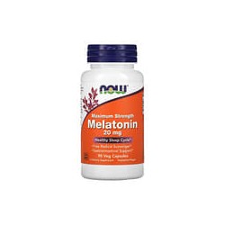 NOW Foods, Melatonina de concentración máxima, 20 mg, 90 cápsulas vegetales