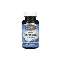 Carlson, Super omega-3 de captura silvestre, 1200 mg, 50 cápsulas blandas (600 mg por cápsula blanda)