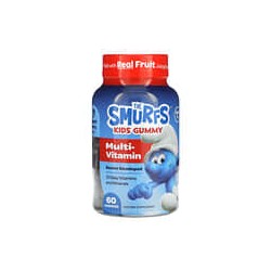 The Smurfs, Gomitas para niños, Suplemento multivitamínico, De 3años en adelante, Baya pitufo, 60gomitas