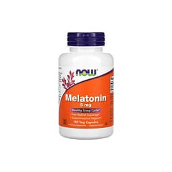 NOW Foods, Melatonina, 5mg, 180cápsulas vegetales