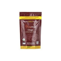 California Gold Nutrition, Fungiology®, Chaga orgánico certificado en polvo, 120g (4,2oz)