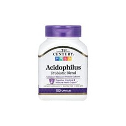 21st Century, Mezcla de lactobacilo acidófilo, 100 cápsulas