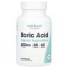 Nutricost, Mujeres, Ácido bórico, Supositorio vaginal, 600 mg, 60 cápsulas