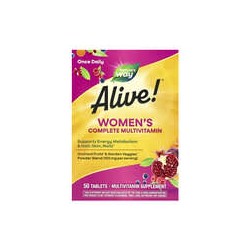 Nature's Way, Alive!, Suplemento multivitamínico completo para mujeres, 50comprimidos