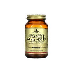 Solgar, VitaminaE, Origen natural, 268mg (400UI), 100cápsulas blandas