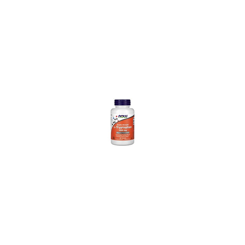 NOW Foods, L-triptófano, Doble concentración, 1000mg, 60comprimidos
