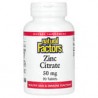 Natural Factors, Citrato de zinc, 50mg, 90comprimidos