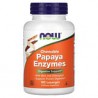 NOW Foods, Enzimas de papaya masticables, 180 pastillas