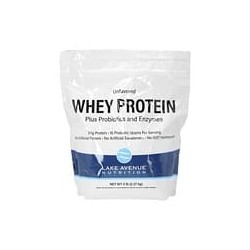 Lake Avenue Nutrition, Proteína de suero de leche y probióticos, Sin sabor, 2,27kg (5lb)
