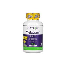 Natrol, Melatonina, Disolución rápida, Concentración máxima, Cítricos, 10mg, 100comprimidos