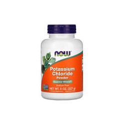 NOW Foods, Cloruro de potasio en polvo, 227 g (8 oz)