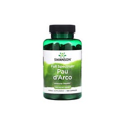 Swanson, Pau d'Arco de espectro completo, 500 mg, 100 cápsulas