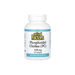 Natural Factors, Fosfatidilcolina, 420mg, 90cápsulas blandas