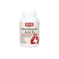 Jarrow Formulas, Ácido pantoténico con vitaminaB5, 500mg, 100 cápsulas vegetales
