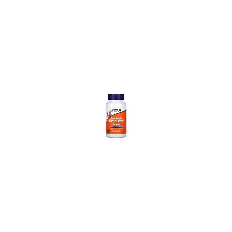 NOW Foods, Ubiquinol, Concentración extra, 200mg, 60cápsulas blandas