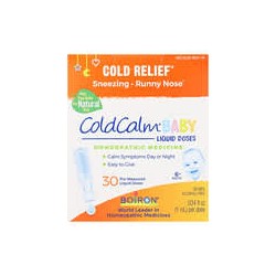 Boiron, ColdCalmBaby, Suplemento para aliviar el resfriado de los bebés en dosis líquidas, 6meses en adelante, 30dosis líquidas 