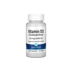 Lake Avenue Nutrition, VitaminaD3, 25mcg (1000UI), 360cápsulas blandas