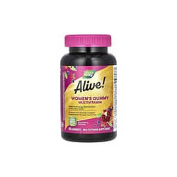 Nature's Way, Alive! Gomitas multivitamínicas completas para mujeres, Sabor a bayas mixtas, 60 gomitas