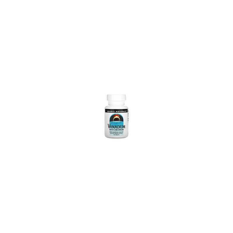 Source Naturals, Vanadio con cromo, 90comprimidos