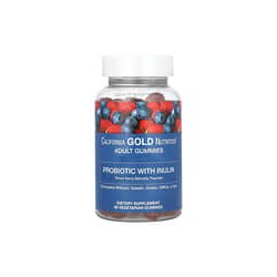 California Gold Nutrition, Gomitas probióticas con inulina, Sabor natural a bayas mixtas, 90gomitas vegetales