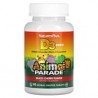 NaturesPlus, SourceofLife, AnimalParade, VitaminaD3, Sabor a cereza negra natural, 500UI, 90comprimidos con forma de animales