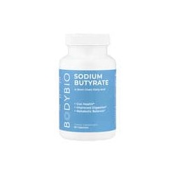 BodyBio, Butirato de sodio, 60 cápsulas sin OGM