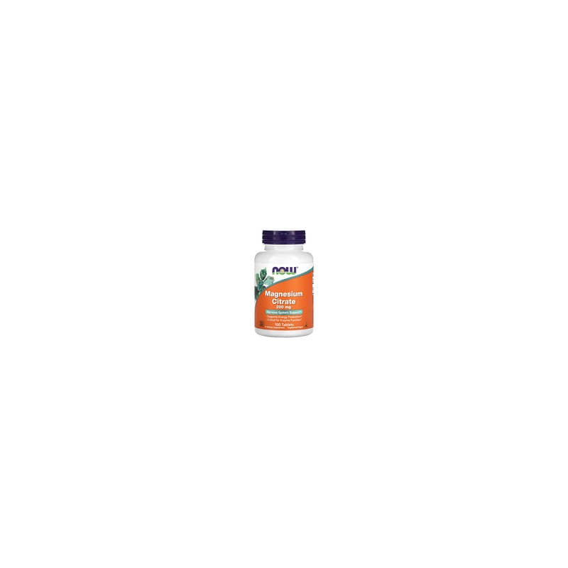NOW Foods, Citrato de magnesio, 200 mg, 100 comprimidos