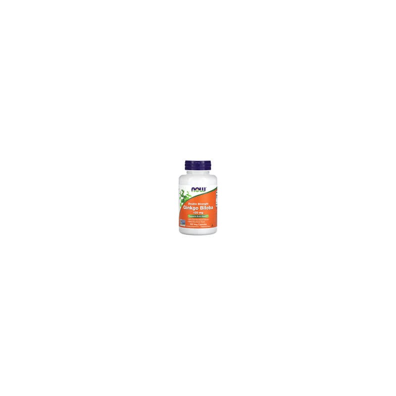 NOW Foods, Ginkgo biloba de doble concentración, 120 mg, 100 cápsulas vegetales