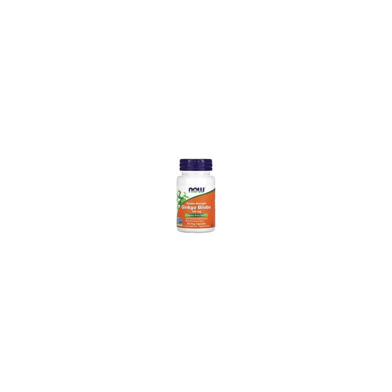 NOW Foods, Ginkgo biloba, Doble concentración, 120 mg, 50 cápsulas vegetales