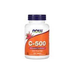 NOW Foods, C-500 con escaramujo, 250 Tabletas