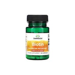 Swanson, Biotina, 5000 mcg, 30 cápsulas