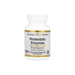 California Gold Nutrition, Enzimas proteolíticas, Amplio espectro, 90cápsulas vegetales de liberación retardada