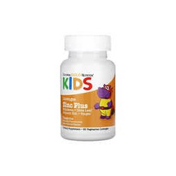 California Gold Nutrition, Pastillas de zinc plus para niños, Sabor natural a mandarina, 90pastillas