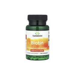 Swanson, Biotina, 5000 mcg, 100 cápsulas