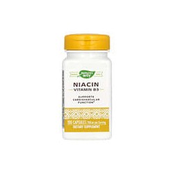 Nature's Way, Niacina, Vitamina B3, 100 mg, 100 cápsulas