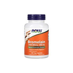 NOW Foods, Bromelina, 500 mg, 120 cápsulas vegetales