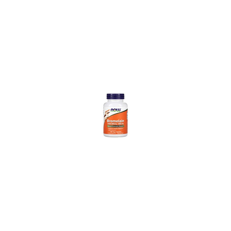 NOW Foods, Bromelina, 500 mg, 120 cápsulas vegetales