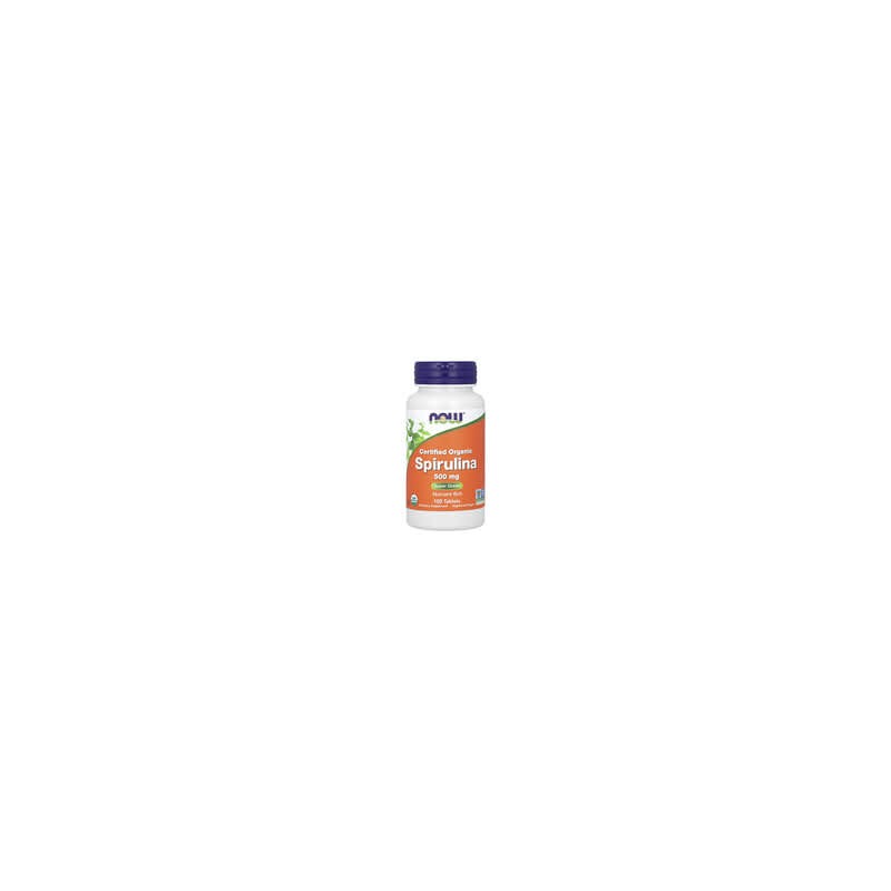 NOW Foods, Espirulina orgánica certificada, 3000mg, 100comprimidos (500mg por comprimido)