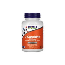 NOW Foods, L-carnitina, 1000 mg, 50 comprimidos