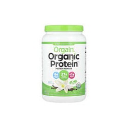 Orgain, OrganicProtein™, Suplemento proteico orgánico en polvo, De origen vegetal, Vaina de vainilla, 920g (2,03lb)
