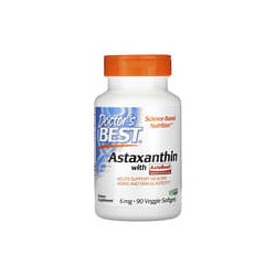Doctor's Best, Astaxantina con AstaReal, 6mg, 90cápsulas blandas vegetales