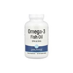 Lake Avenue Nutrition, Aceite de pescado con omega-3, 1250mg, 120cápsulas blandas de gelatina de pescado